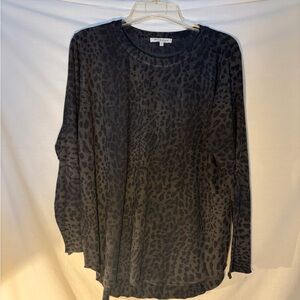 Workshop Republic Clothing Black Leopard Print Blouse